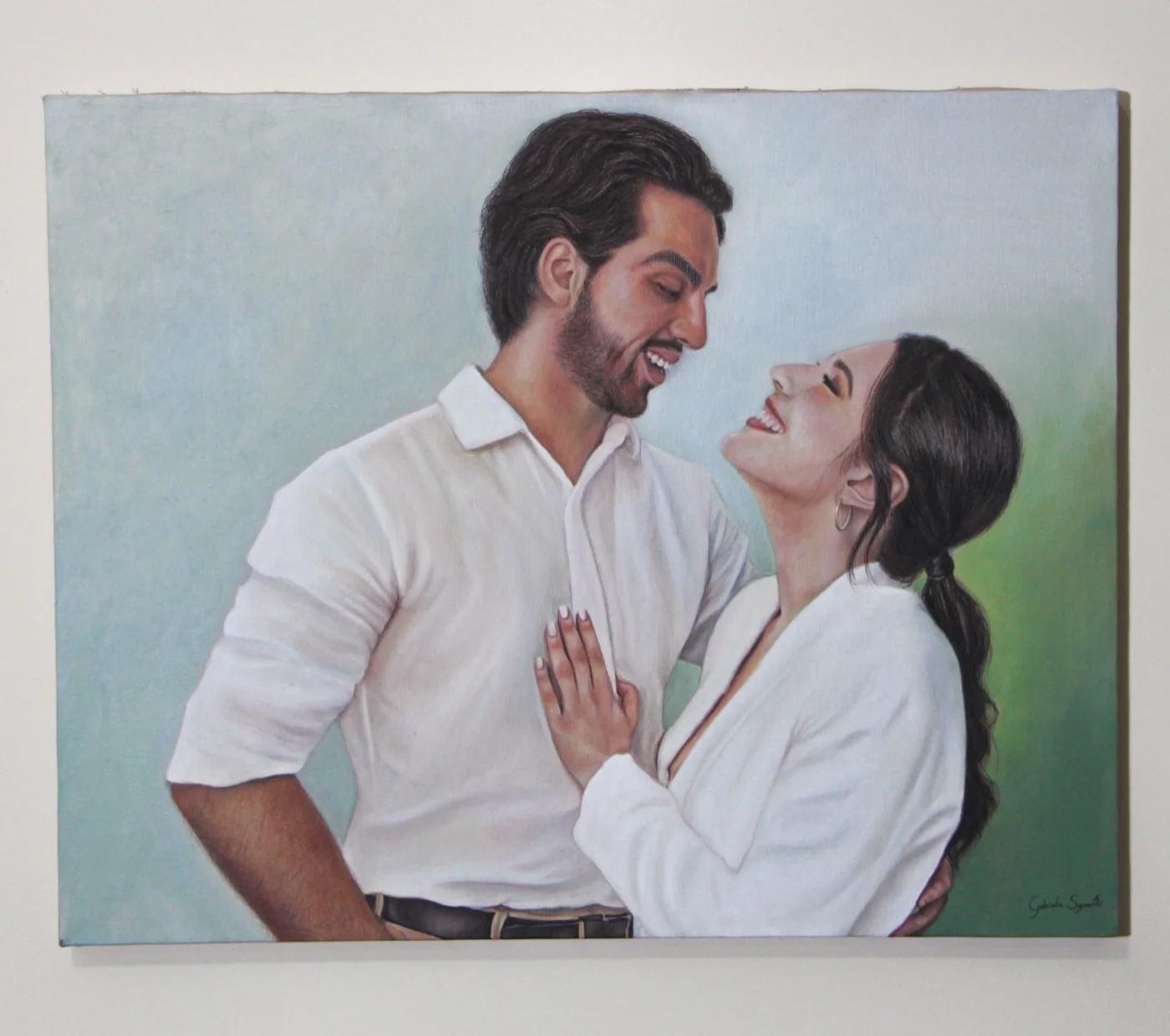 Casamento Ana Paula e Pedro. Óleo sobre tela — a obra inteira